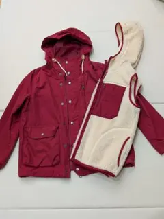 【中古品】GLOBAL WORK_マウンテンパーカーセット_Sサイズ_赤