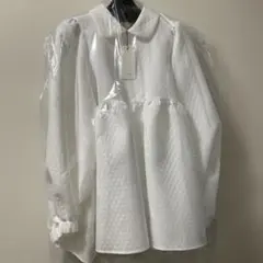 yoli simple frill blouse シンプルフリルブラウス ヨリ - メルカリ