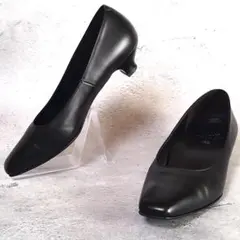 人気デザイン 未使用級 Wacoal【23】サクセスウォーク パンプス 本革 黒