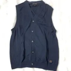 BANANA REPUBLIC メリノウール100％　ネイビー ベスト S