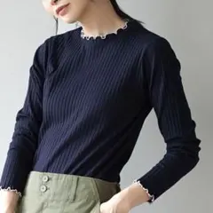 e-zakkamaniastoresリブカットソー ネイビー 長袖　Mサイズ