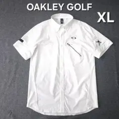 美品】オークリー スカル ゴルフ ポロシャツ XL ホワイト 吸汗速乾 