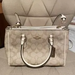 コーチ ショルダーバッグ ハンドバッグ ベージュ