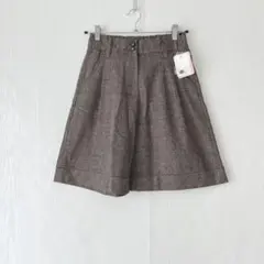 【and n closet】 美品 ハーフパンツ ウール混 チェック 大人可愛い