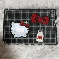 デコうちわ　うちわデコ　デコパーツ　デコストーン　リボン　赤