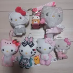 まとめ売り ハローキティ ぬいぐるみ等ストラップ 7個セット