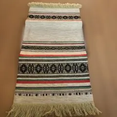 北海道手織りつむぎ ストライプマット　エルムユーカラ織