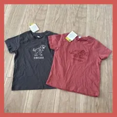 西松屋　100サイズ　半袖Tシャツ2枚セット　恐竜柄