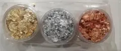 アクセサリー作り 金箔・銀箔3点セット レジン 素材 ＵＶレジン パーツ 材料