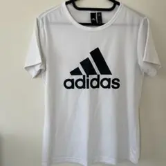 adidas Tシャツ　メッシュ　半袖　ホワイト　アディダス　ロゴ　M