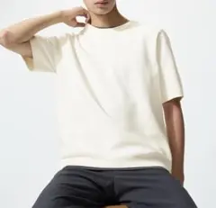 ウォッシャブルミラノリブニットTシャツ半袖 ユニクロ Sサイズのサムネイル