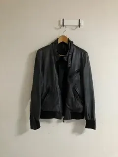 【AMERICAN RAG CIE】レザー シングルライダースJK ブラック