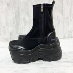 未使用級美品　YOSUKE ヨースケ　厚底ストレッチブーツ　ブラック　黒　S