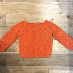 Misha & Puff オレンジニットセーター 3-4Y