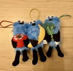 パペットスンスン　新鮮！食べ物マスコット　全3種　コンプリートセット