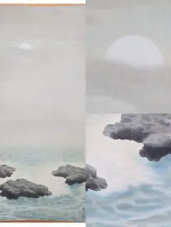 真作】絵画 日本画10号 能楽「猩々」図 統芸能 能絵 猩々舞図 D165