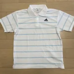 adidasアディダス CLIMALITE 半袖ポロシャツ ボーダー L