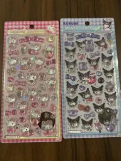 ハローキティ&クロミ ボンボンドロップシールセット