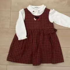 familiar チェック柄 ワンピース ブラウス　90サイズ