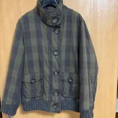 グリーン系チェックカジュアルジャケット