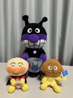 バイキンマン　アンパンマン　カレーパンマン ぬいぐるみ　まとめ売り