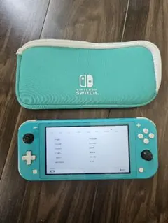 [故障あり]Nintendo Switch Lite ターコイズ 専用ケース付き