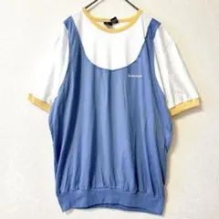 DUNLOP フェイクレイヤード 半袖Tシャツ L スポーツ 古着のサムネイル