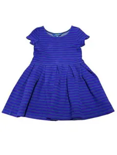 ラルフローレン ワンピース 120 ストライプ 紫 グレー 半袖