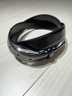 メンズ ブラック レザーベルト