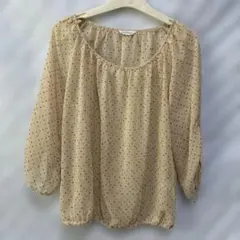 Ropé Picnic ドット柄 涼しい透けチュニックカットソーTシャツブラウス