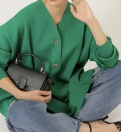 IENA スーパーファインスムースポンチョカーディガン