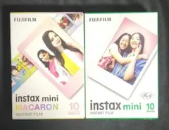 富士フイルム instax mini チェキ用フィルム 10枚+マカロン 10枚