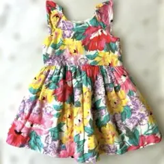 【特価】baby GAP ワンピース 110cm 女の子　花柄　ノースリーブ
