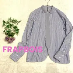 フラボア FRAPBOIS ブラウス ストライプ柄 ネクタイモチーフ Mサイズのサムネイル