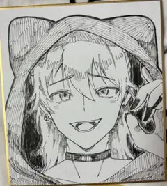 オリジナル イラスト 手書き 色紙 原画