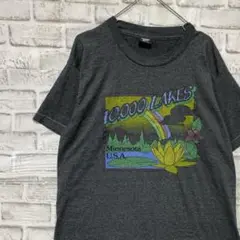 USA製90sヴィンテージTシャツ！シングルステッチ　グレー半袖古着　L 7