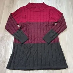 ミセス　関西ファッション連合 長袖ニット オフウール　チュニック