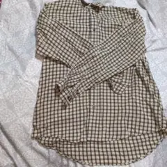 UNIQLO M チェック柄シャツ ブラウン系サイズＭ