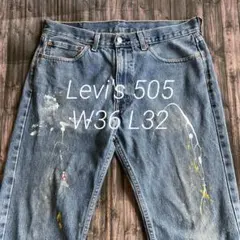Levi's 505 ペンキ加工デニム W36 L32