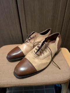 新品 26.5 SCOTCH GRAIN コンビ ウィングチップ シューズ - メルカリ