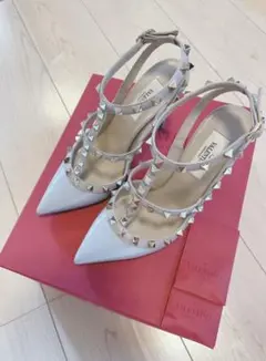 valentino ロックスタッズアンクルストラップパンプス　36.5