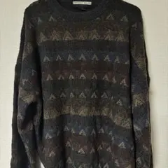 【週末限定セール】【美品】GEOFFREY BEENE セーター 柄ニット　黒
