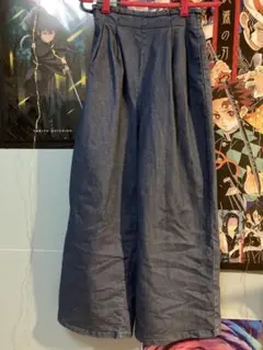 GU デニム ワイドパンツ Sサイズ