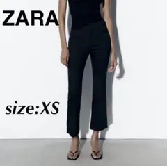 ZARA ザラ 黒フレアパンツ 黒パンツ フレアパンツ ベルボトム ロングパンツのサムネイル