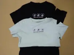 GU ハート＆チェリー刺繍 Tシャツ 2枚セット140サイズ