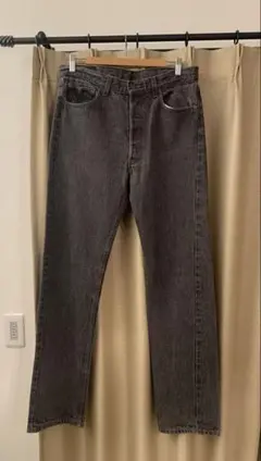 90s USA製 先染め Levi's リーバイス 501 ブラックデニム