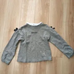 mezzo piano グレー 長袖スウェット