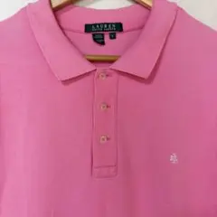 ローレンラルフローレン　LRL ポロシャツ　メンズ　Lサイズ 古着　ピンクのサムネイル