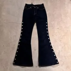 SHIKITARI Side snap bell-bottom den y2kM - メルカリ