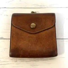 IL BISONTE 【イルビゾンテ】財布　がま口 ブラウン